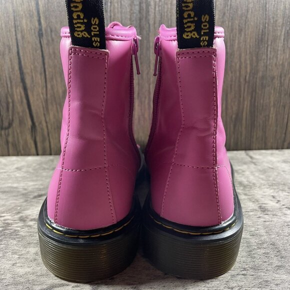 Dr Martens 1460 Pink Leather  8 Eye - Ankle Zip Up Boots Women’s Size 5 - Picture 5 of 10